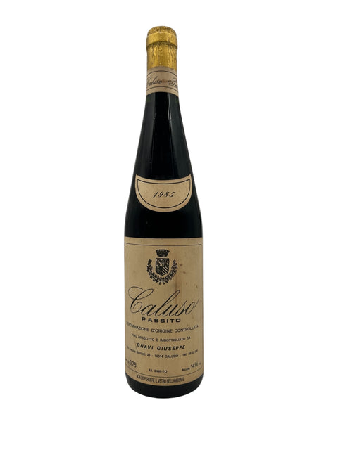 Pullo Caluso Passito Gnavi Giuseppe 1985 jälkiruokaviiniä