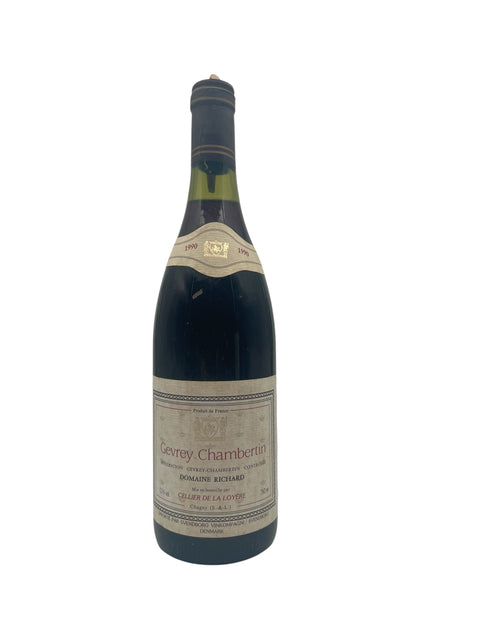 Pullo Gevrey-Chambertin Domain Richard 1990 punaviiniä