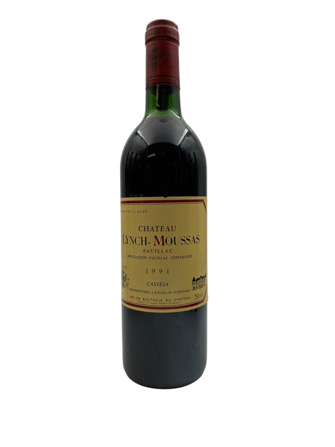 Château Lynch-Moussas Pauillac punaviinipullo 1991