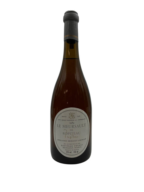 Pullo Le Meursault Ropiteau 1989 valkoviiniä