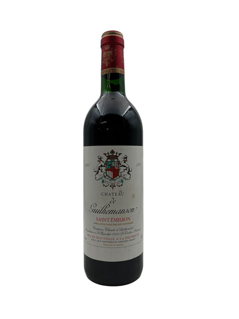 Pullo Château de Guilhemanson 1998 punaviiniä