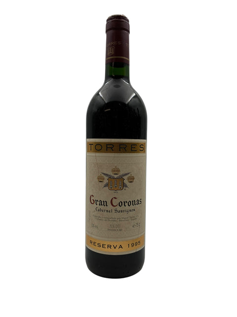 Pullo Gran Coronas Torres 1995 punaviiniä