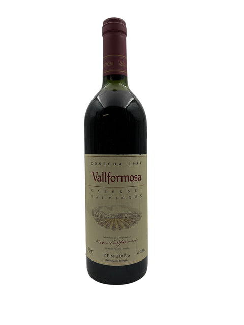 Pullo Cabernet Sauvignon Vallformosa 1994 punaviiniä