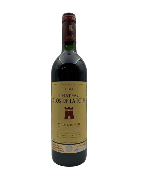 Pullo Chateau Clos de Latour 2003 -punaviiniä Bordeaux'sta