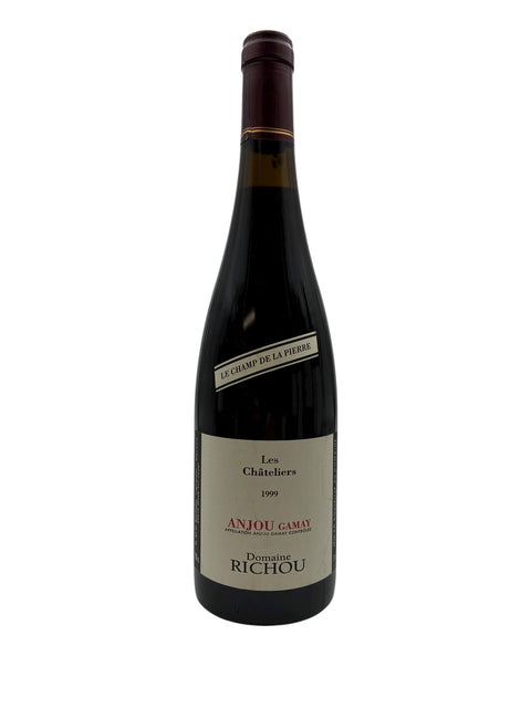 Pullo Les Châteliers Domaine Richou 1999 Anjou Gamay punaviiniä