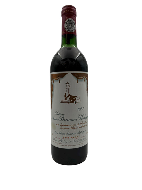 Mouton Baron Philippe Baron Philippe de Rothschild 1987 pullo