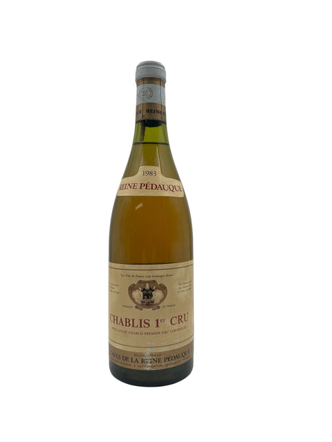 Pullo Chablis Corine Pédauque 1983 valkoviiniä