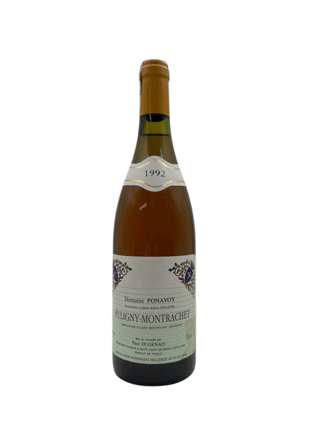 Puligny-Montrachet valkoviinipullo Domaine Ponavoy vuosikerta 1992