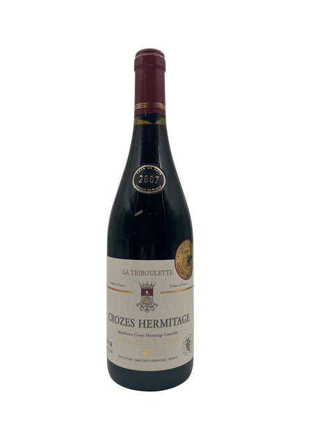 Crozes Hermitage La Triboulette 2007 pullo punaviiniä
