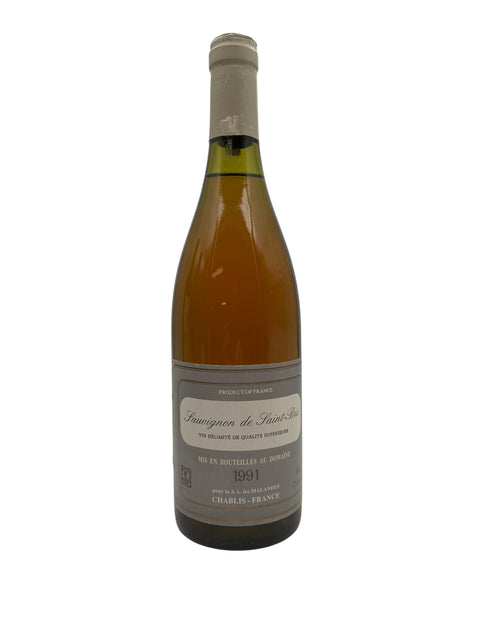 Pullo Sauvignon de Saint-Bris Malandes 1991 valkoviiniä