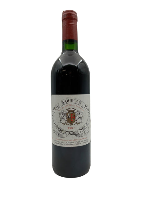 Pullo Château Fourcas Hosten 1989 punaviiniä