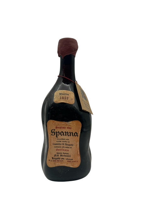 Pullo Spanna F.lli Berteletti 1957 punaviiniä