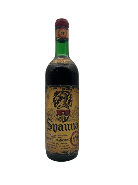 Pullo Spanna Franco Franchino 1964 punaviiniä