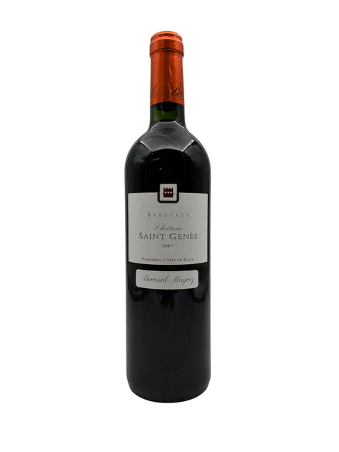 Pullo Château Saint Genès Bernard Magrez 2007 punaviiniä