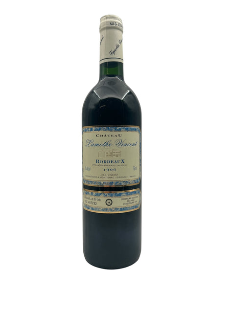 Pullo Lamothe Vincent Bordeaux 1996 punaviiniä
