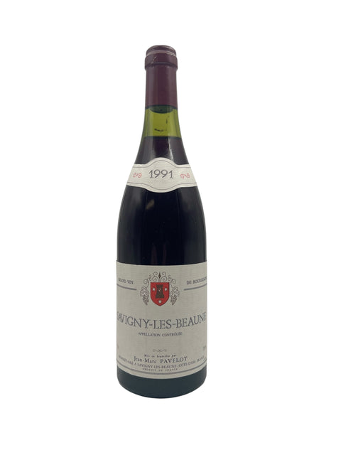 Pullo Savigny-Les-Beaune Jean-Marc Pavelot 1991 punaviiniä