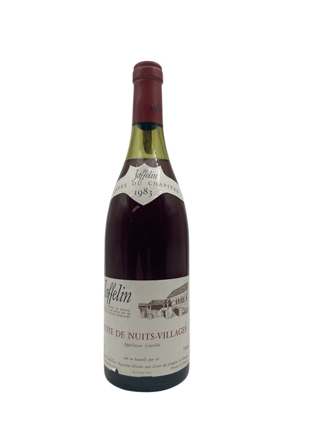 Pullo Cotes de Nuits Villages Jaffelin 1983 punaviiniä