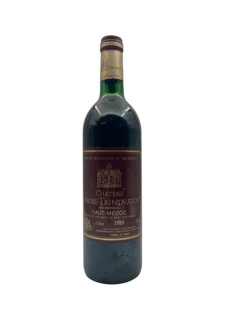 Pullo Chateau Larose Trintaudon 1989 punaviiniä