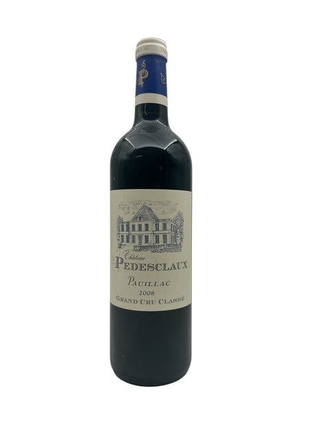 Pullo Château Pedesclaux 2008 punaviiniä Pauillacilta etiketillä