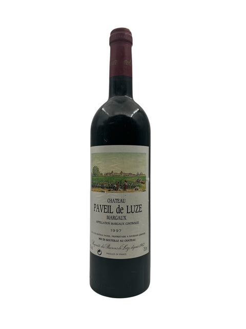 Pullo Chateau Paveil de Luze 1997 punaviiniä