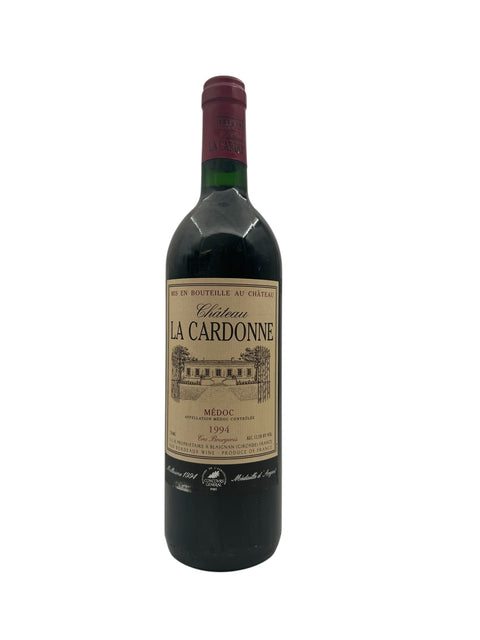 Pullo Château La Cardonne 1994 Médoc punaviiniä