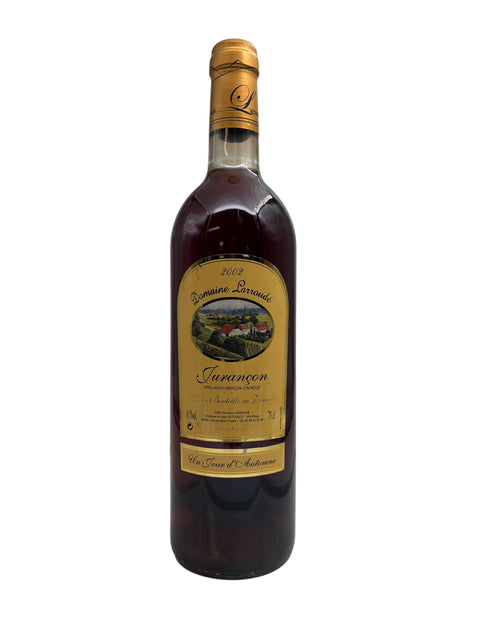 Pullo Jurançon Domaine Larroudén jälkiruokaviiniä vuosikerta 2002