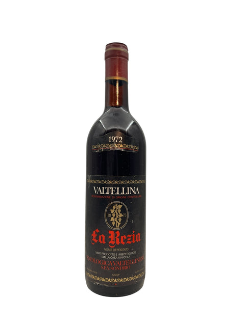 Pullo Valtellina Ca' Rezia 1972 punaviiniä