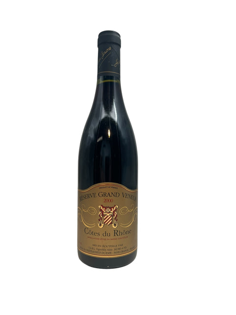 Pullo Réserve Grand Veneur Alain Jaume 2000 punaviiniä