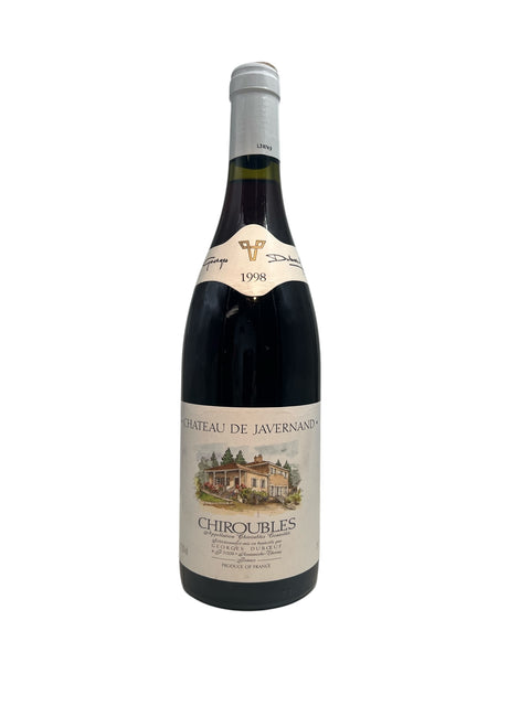Pullo Chiroubles-punaviiniä Château de Javernandista 1998