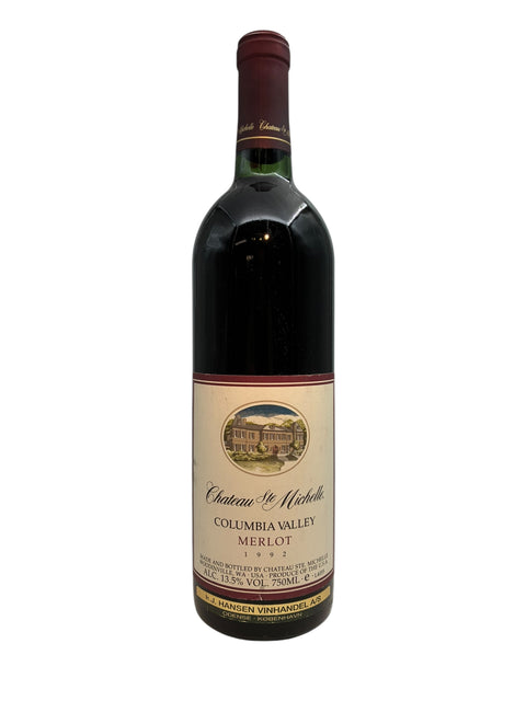 Pullo punaviiniä Chateau Ste Michelle Columbia Valley 1992