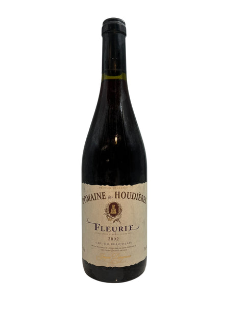 Fleurie-punaviini Domaine des Houdières 2002 pullosta