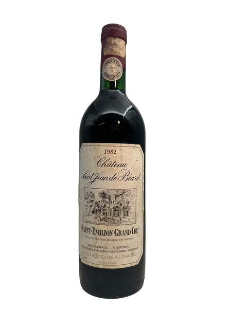 Pullo Château Saint-Jean-de-Béard 1982 punaviiniä