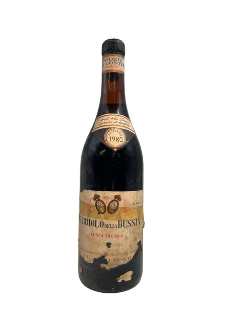 Pullo Nebbiolo Conterno Fantino 1980 punaviiniä