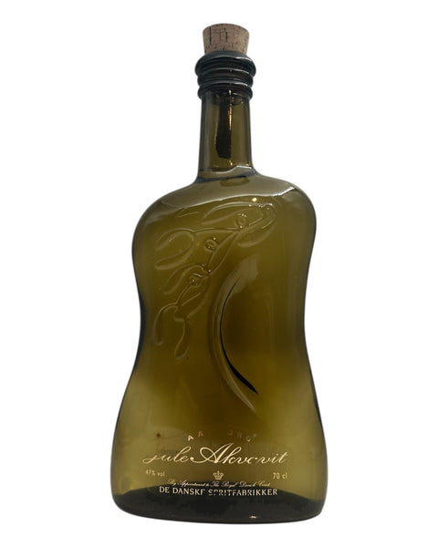 De Danske Spritfabrikkerin Jule Akvavit -pullo korkkitulpalla