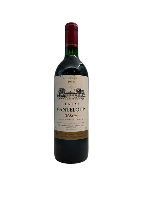 Pullo Chateau Canteloup Médoc 1993 punaviiniä