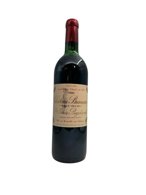 Pullo Château Branaire Duluc-Ducru 1990 punaviiniä