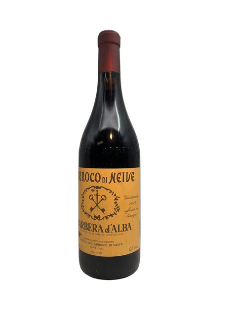 Barbera d'Alba viinipullo Parroco di Neive -vintagesta 1993