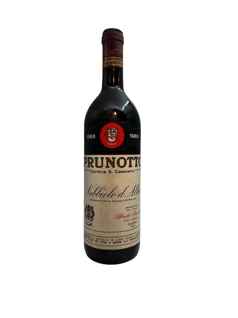 Pullo Nebbiolo d'Alba Prunotto vuosikerta 1983