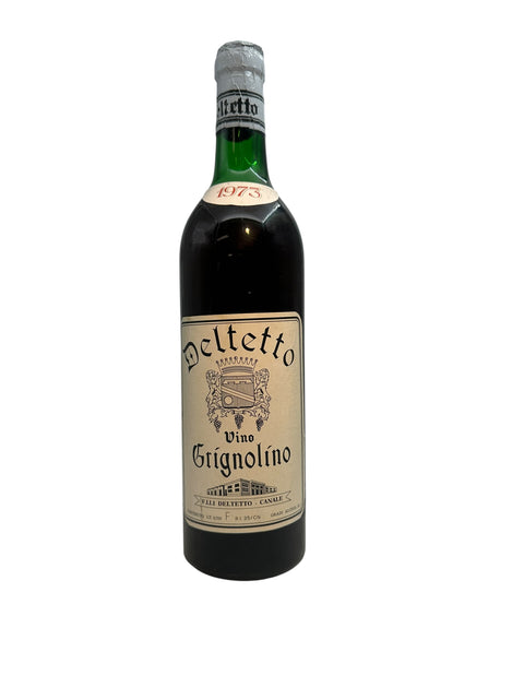 Pullo Grignolino Deltetto 1973 punaviiniä