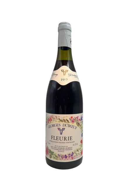 Pullo Fleurie Georges Duboeuf 1997 punaviiniä
