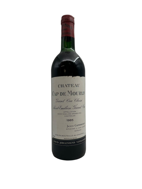 Château Cap de Mourlin 1985 pullo etiketillä