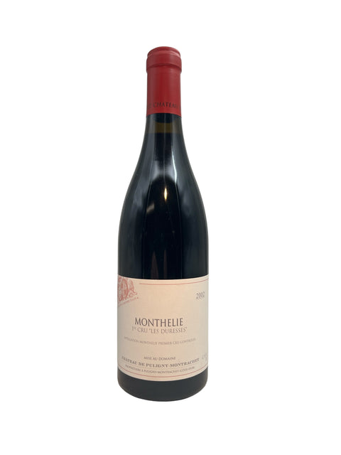 Pullo Monthelie Château de Puligny 2002 punaviiniä