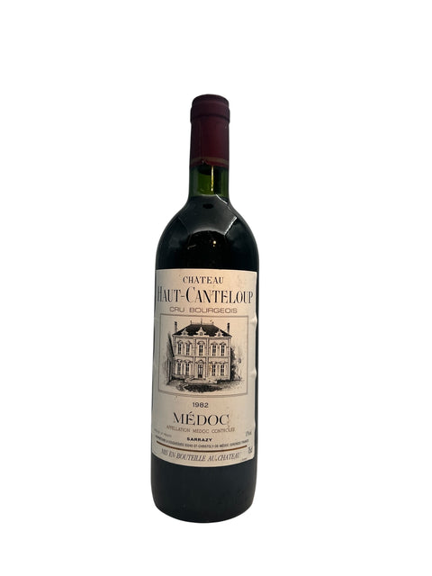 Pullo Médoc Château Haut-Canteloup 1982 punaviiniä