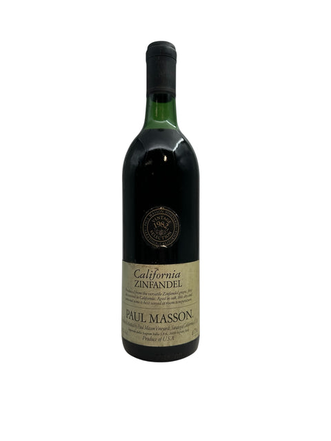 Kalifornian pullo Zinfandel Paul Masson 1982