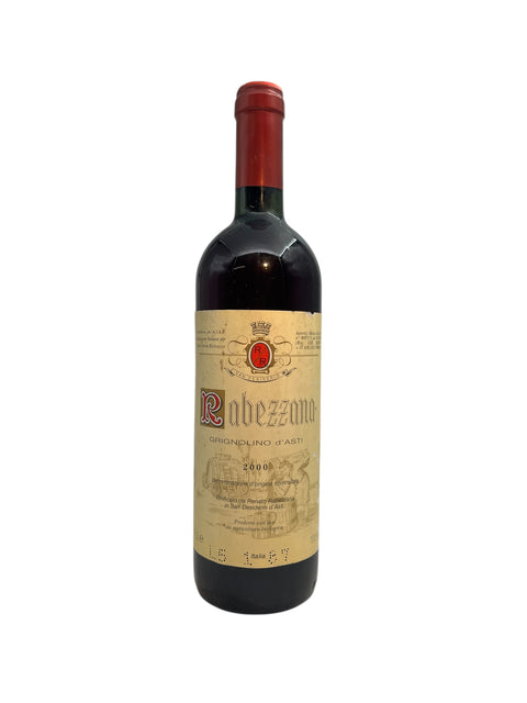 Pullo Grignolino d'Asti Rabezzana 2000 punaviiniä