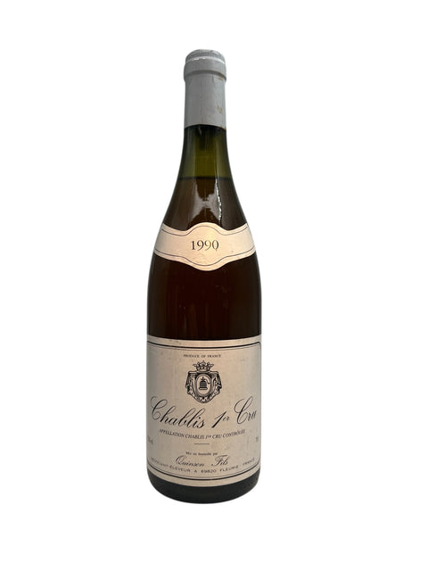 Chablis 1er Cru 1990 pullo Quinson Filsiltä