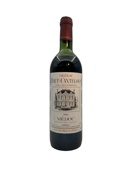 Pullo Médoc Chateau Haut-Canteloup 1982 punaviiniä