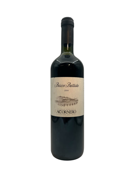Pullo Bricco Battista Accornero 2004 punaviiniä