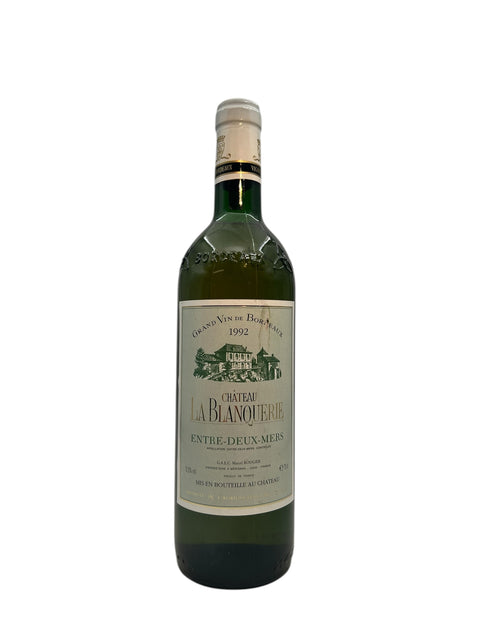 Pullo Château La Blanquerie 1992 Entre-Deux-Mers -valkoviiniä