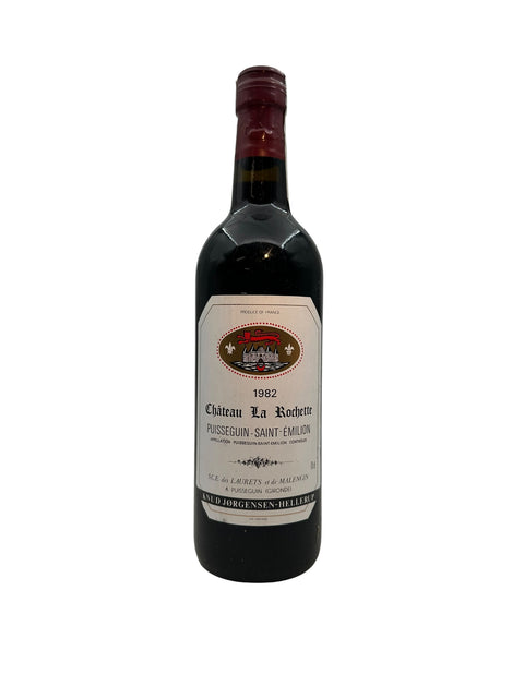 Pullo Château La Rochette 1982 punaviiniä Puisseguin-Saint-Émilionista